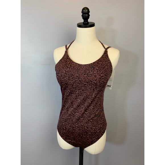 NWT Athleta One Piece Keyhole Swimuit Floral Camo Medium - Picture 6 of 16